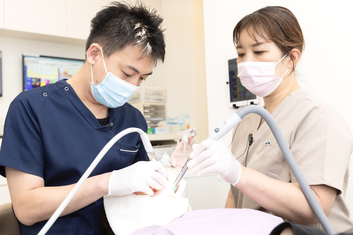 虫歯治療風景